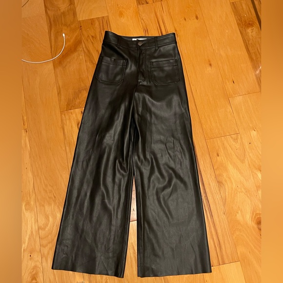 Zara sailor leather pants EUC - Picture 1 of 8
